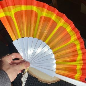 🔥5/$25🔥Orange Folding Hand Fan